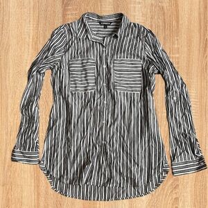 Express Women’s Striped Button Down Shirt